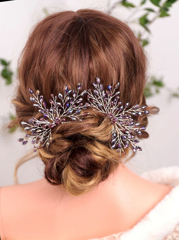 Classic Vintage Purple Crystal Hairpin