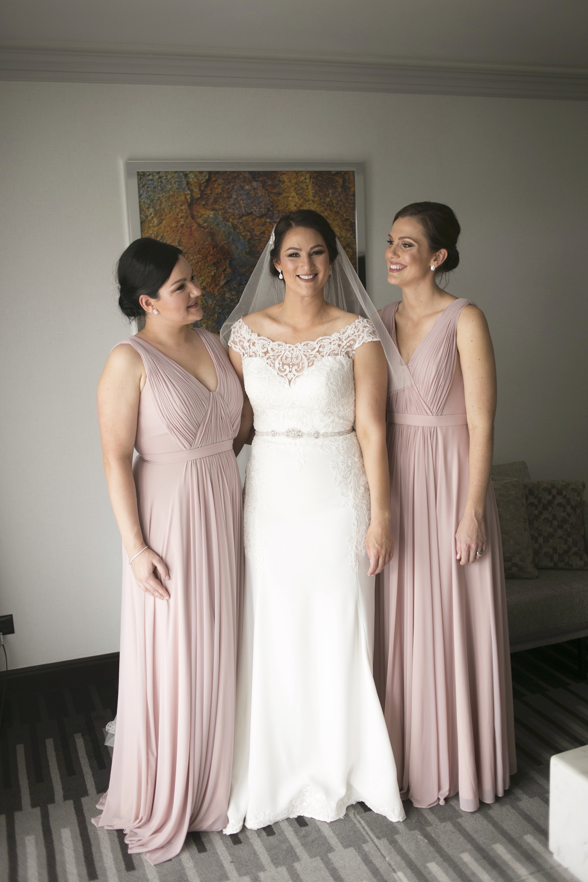 dusty rose boho bridesmaid dresses